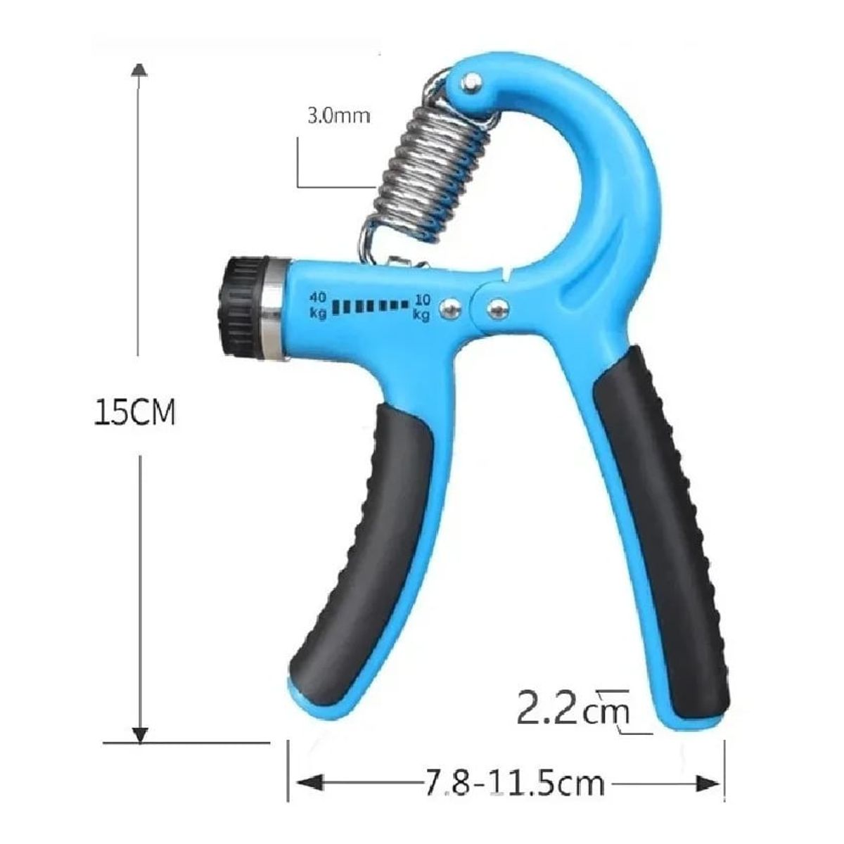 GENERICO - Hand Grip Agarre Mano Muñeca  Regulable 10-40Kg