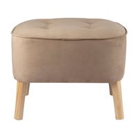 Pouf Máxima Beige Felpa 55x45x45 cm Máxima Design