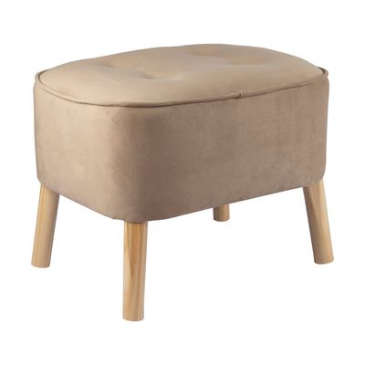 Imagen 2 del producto Pouf Máxima Beige Felpa 55x45x45 cm Máxima Design