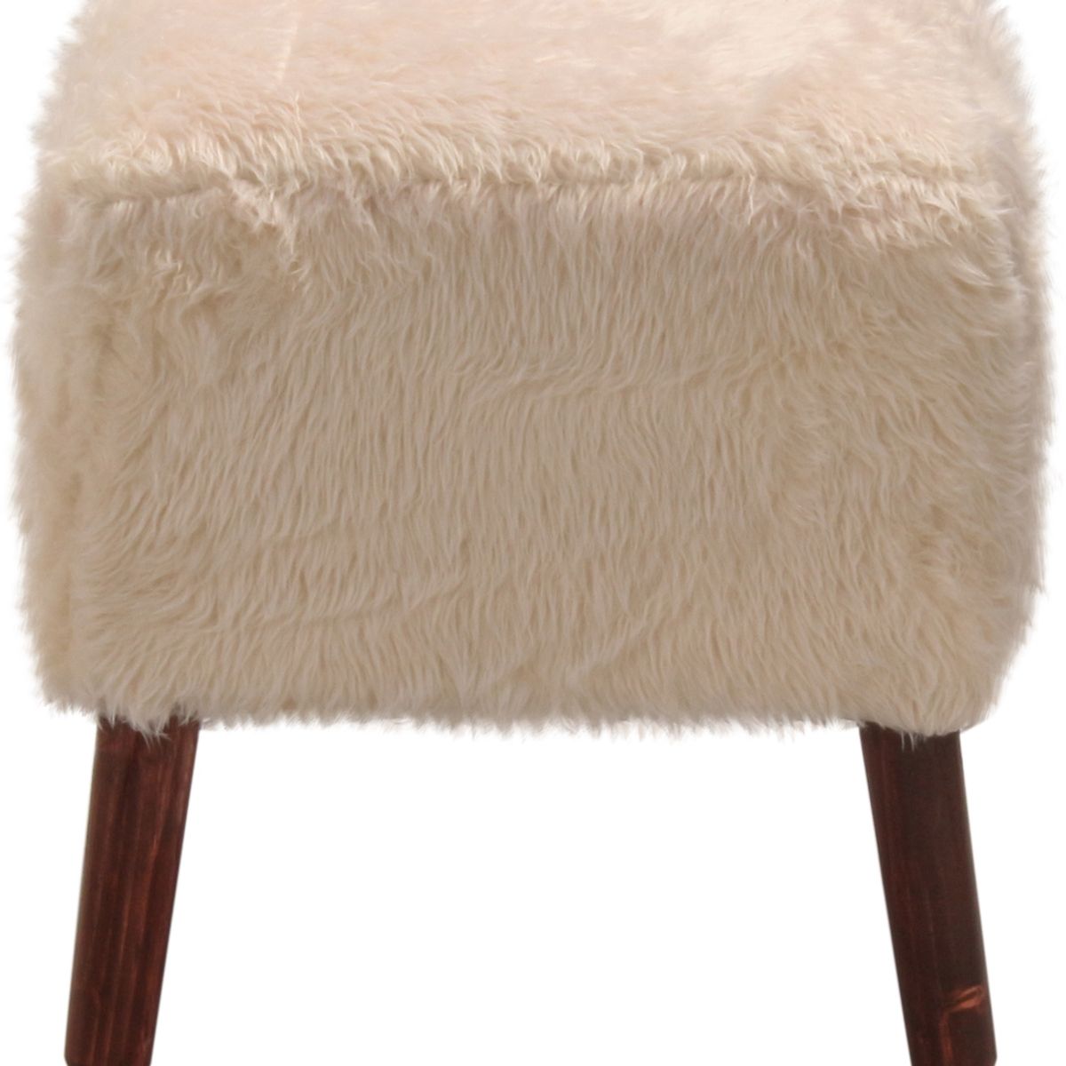 GENERICO - Pouf Kira Diseño Crudo Piel Sintética 42x42x43 cm Máxima Design