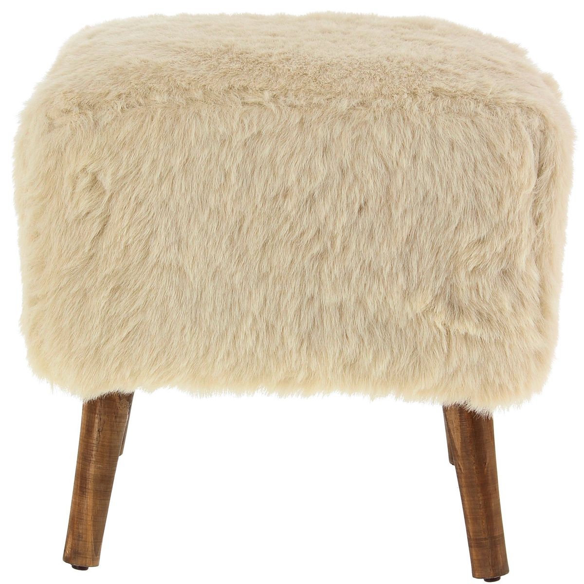 GENERICO - Pouf Kira Crudo Piel Sintética 42x42x43 cm Máxima Design