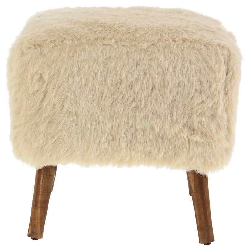 GENERICO - Pouf Kira Crudo Piel Sintética 42x42x43 cm Máxima Design