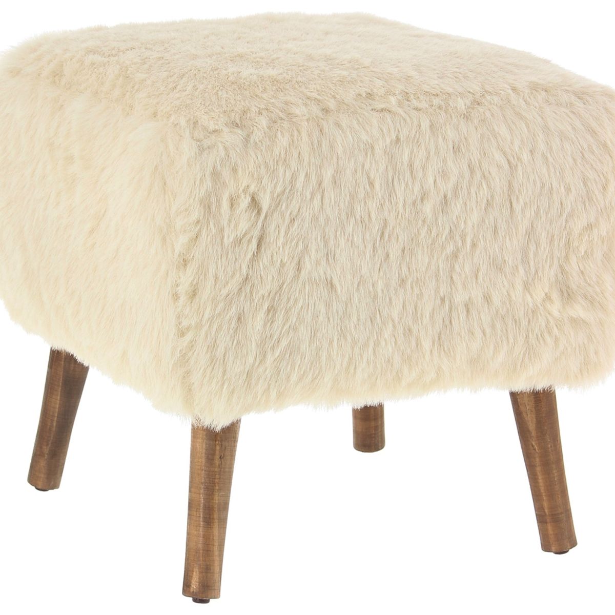 GENERICO - Pouf Kira Crudo Piel Sintética 42x42x43 cm Máxima Design