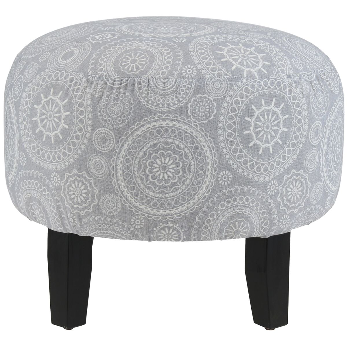 GENERICO - Pouf Jack Mándala Gris Estampado 48x48x40 cm Máxima Design