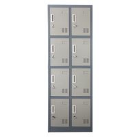 Locker Casillero Metalico 2 Cuerpos 8 Puertas