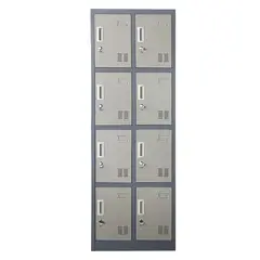 PROCHEF - Locker Casillero Metalico 2 Cuerpos 8 Puertas