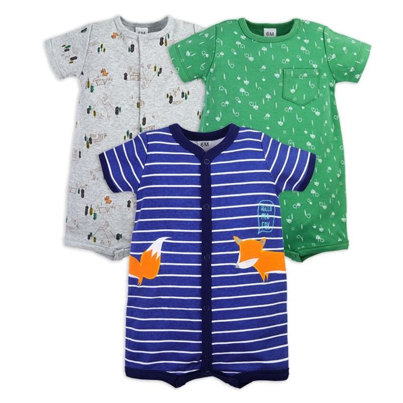 SUPER BABY - Enteritos Mamelucos para bebes. Bodys De Algodon 3 Unidades