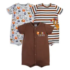 SUPER BABY - Enteritos Mamelucos para bebes. Bodys De Algodon 3 Unidades