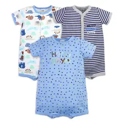 SUPER BABY - Enteritos Mamelucos para bebes. Bodys De Algodon 3 Unidades