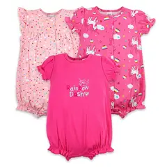 SUPER BABY - Enteritos Mamelucos para bebes. Bodys De Algodon 3 Unidades