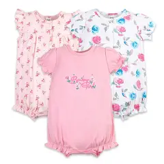 SUPER BABY - Enteritos Mamelucos Bodys De Algodon 3 Unidades