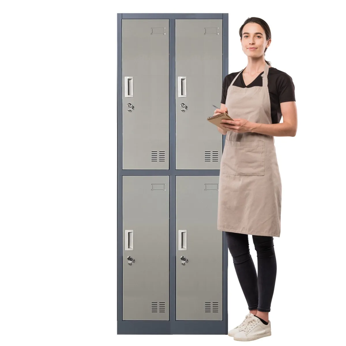 PROCHEF - Locker Casillero Metalico 2 Cuerpos 4 Puertas