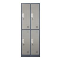 Locker Casillero Metalico 2 Cuerpos 4 Puertas