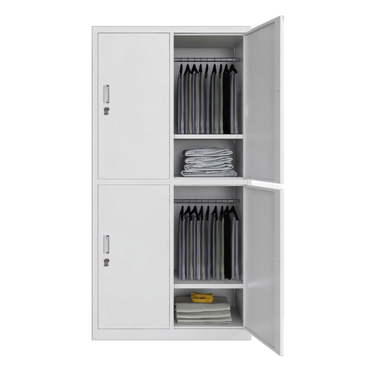 PROCHEF - Locker Casillero Metalico 2 Cuerpos 4 Puertas