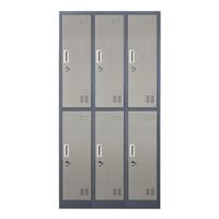 Locker Casillero Metalico 3 Cuerpos 6 Puertas