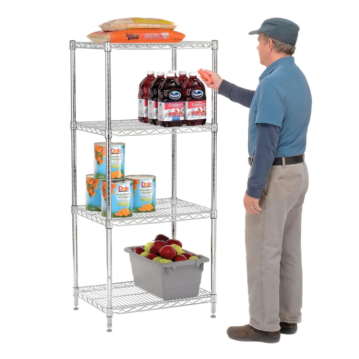 PROCHEF - Estante 4 Bandejas 60x45x150 cm. Capacidad 800 kg.