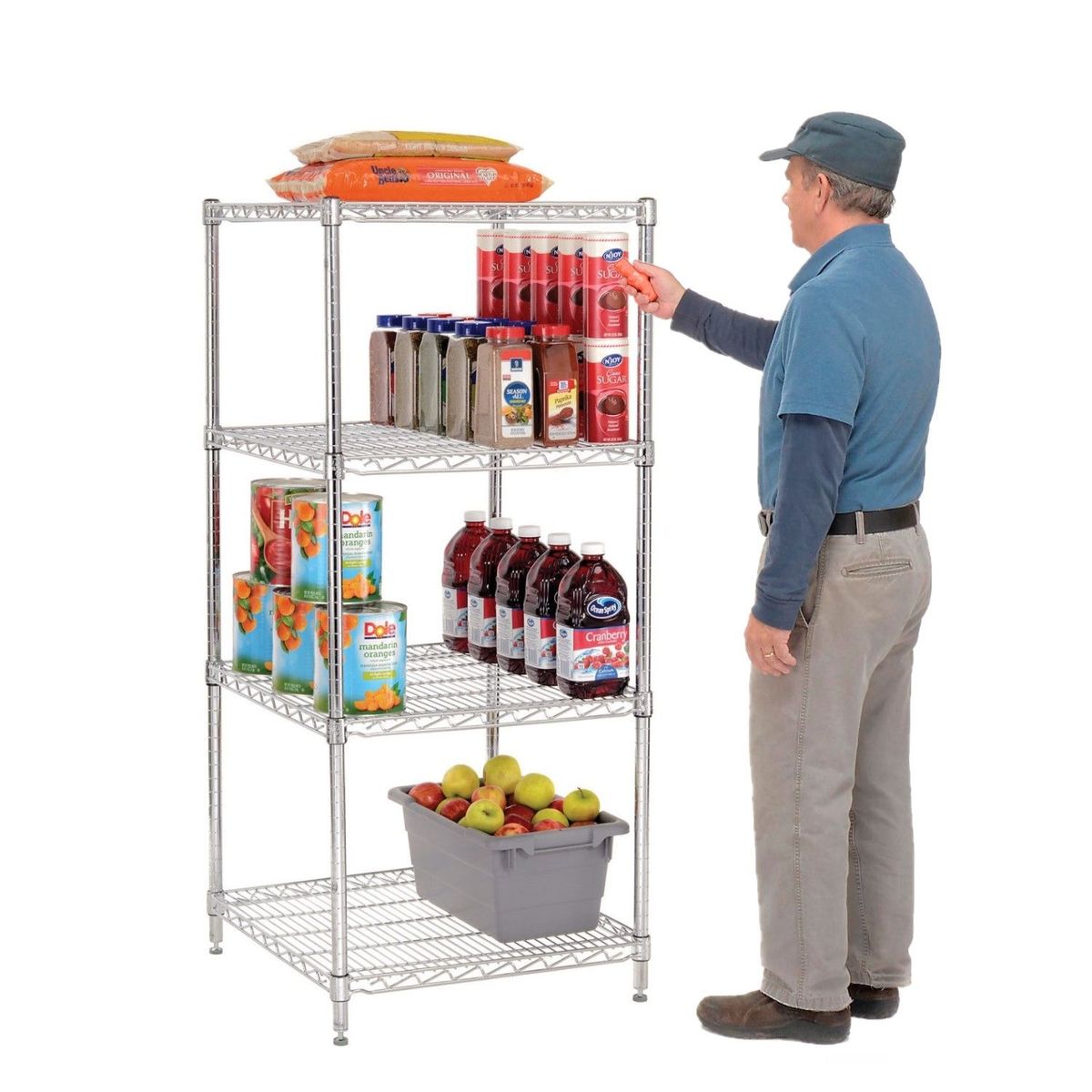 PROCHEF - Estante 4 Bandejas 60x60x150 cm. Capacidad 800 kg.