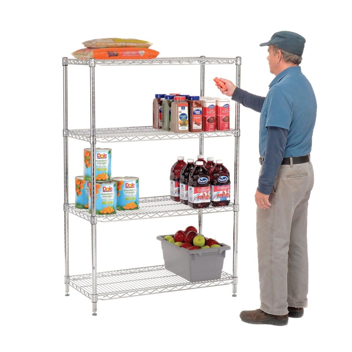 PROCHEF - Estante 4 Bandejas 90x45x150 cm. Capacidad 800 kg.