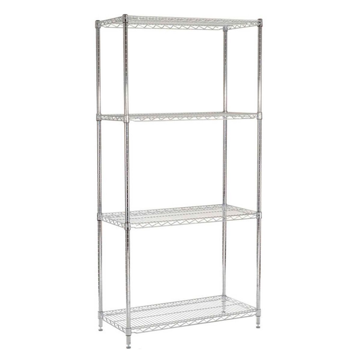 PROCHEF - Estante Cromado 4 Bandejas 90x45x180 cm. Capacidad 800 kg.