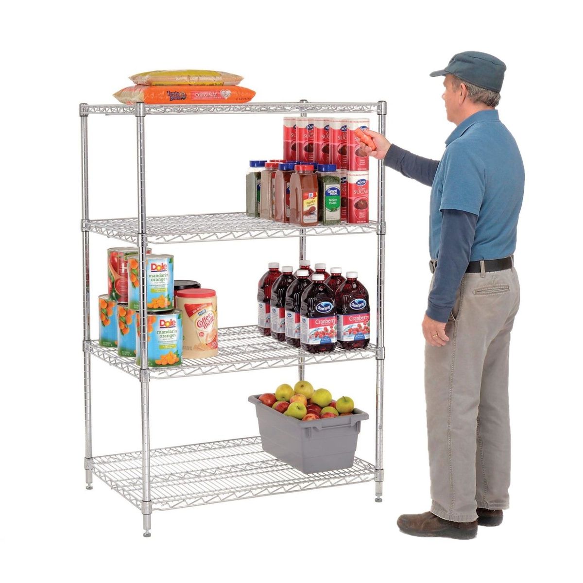 PROCHEF - Estante 4 Bandejas 90x60x150 cm. Capacidad 800 kg.