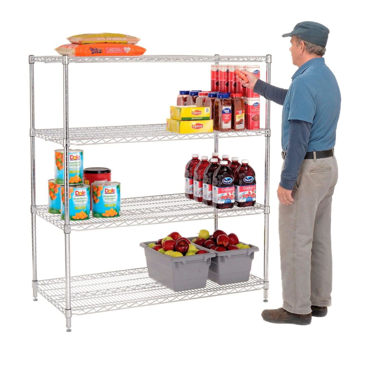 PROCHEF - Estante 4 Bandejas 120x60x150 cm Capacidad 1000 kg