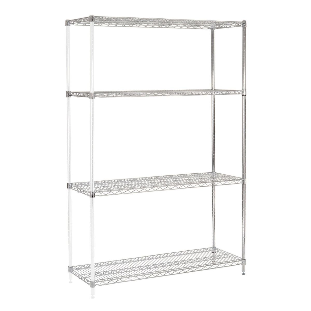 PROCHEF - Estante Cromado 4 Bandejas 120x45x180 cm Capacidad 800 kg.