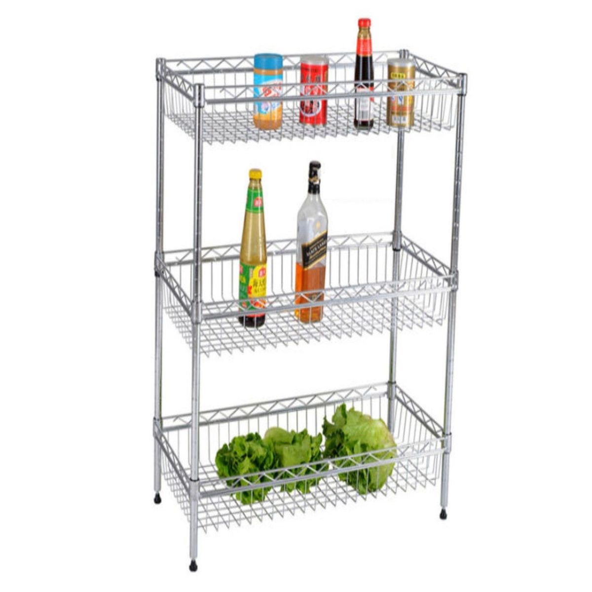 PROCHEF - Estante 3 Canastos 90x45x150 cm. Capacidad 300 kg.