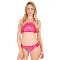 H2O WEAR - Traje de Baño Bikini High Neck para Mujer Azul