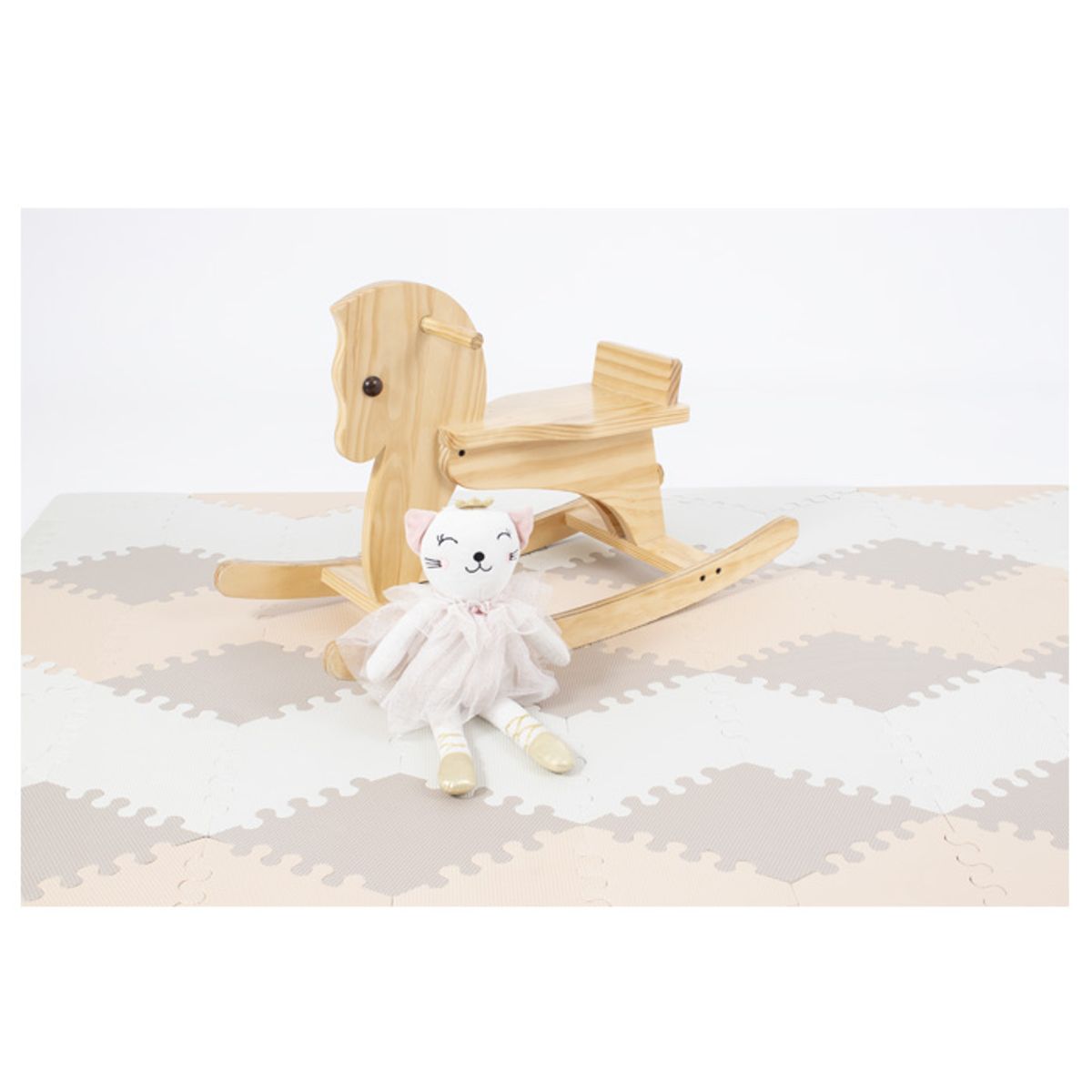 BRIC - Playmat Alfombra de Juegos Bebe Goma Eva RIO  BEIGE-GRIS