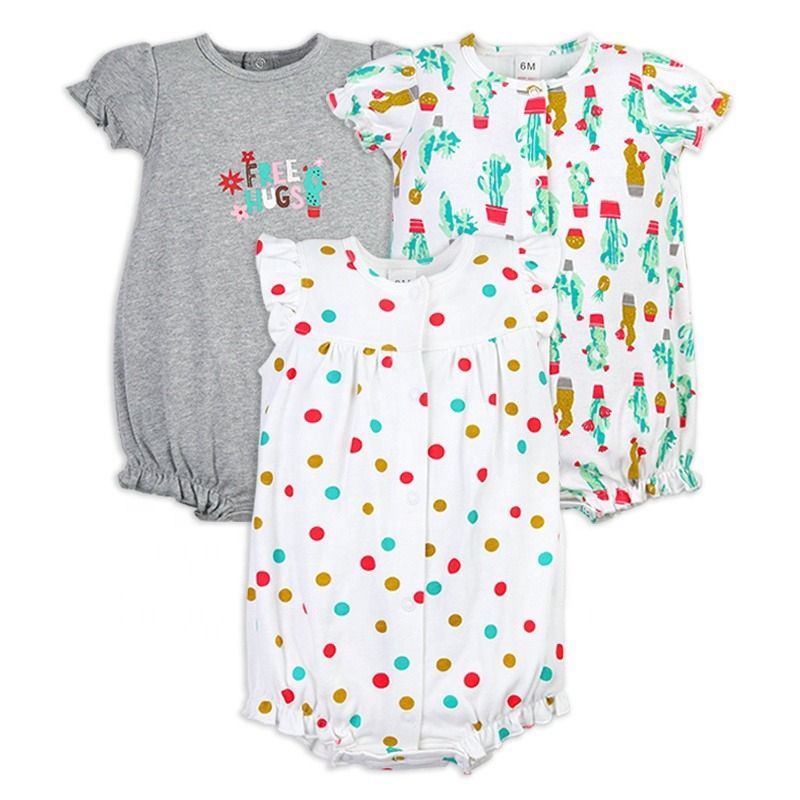 SUPER BABY - Enteritos Mamelucos para bebes. Bodys De Algodon 3 Unidades