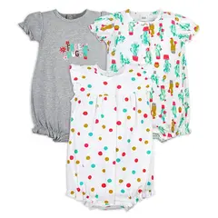 SUPER BABY - Enteritos Mamelucos para bebes. Bodys De Algodon 3 Unidades