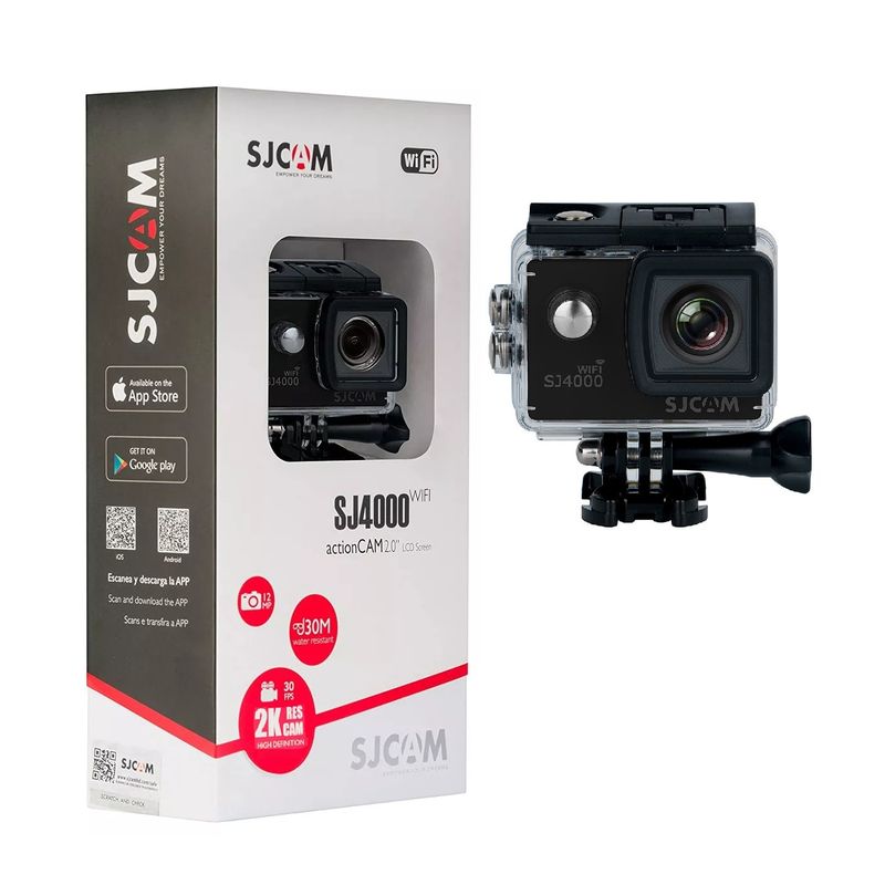 SJCAM - Cámara Deportiva SJCAM SJ4000 4K WiFi Cámara Sumergible