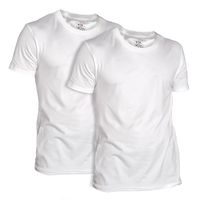 Camisetas Blancas Manga Corta Cuello Redondo Algodón Pack 2