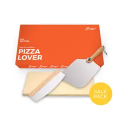 BINGA - Pack PizzaLover Piedra Para Pizza Pala Pizza Cortador