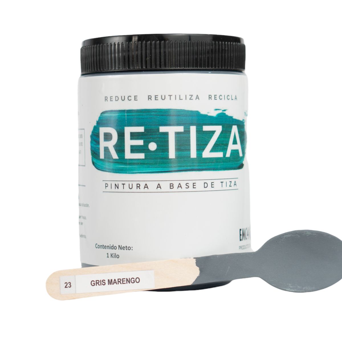 RETIZA - GRIS MARENGO 1 kilo. Pintura Tizada/Vintage al agua decorativa mate.