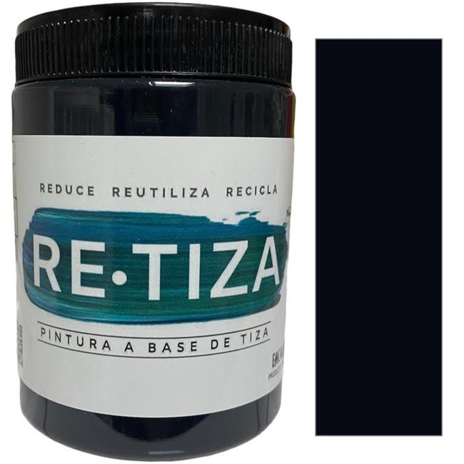 RETIZA - NEGRO PIZARRON 1 kilo. Pintura Tizada/Vintage base agua mate