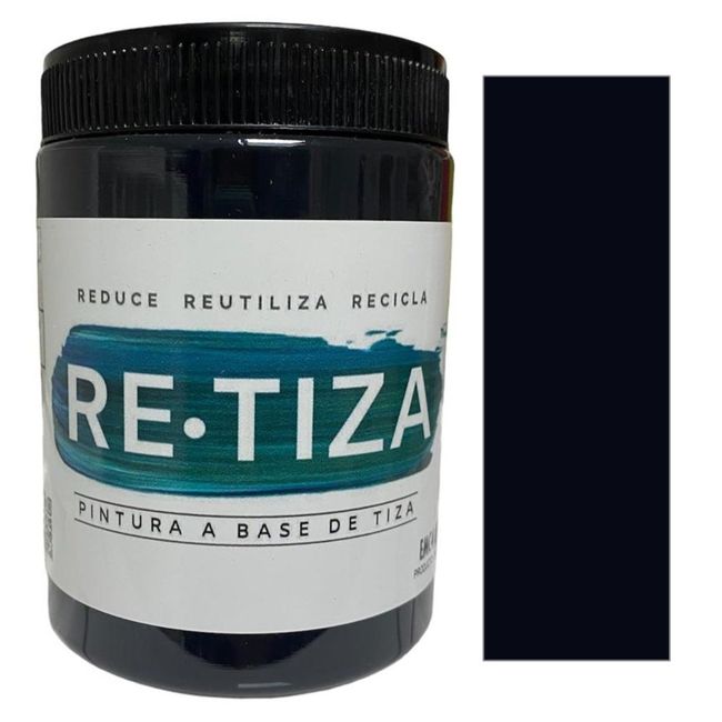 RETIZA - NEGRO PIZARRON 1 kilo. Pintura Tizada/Vintage base agua mate