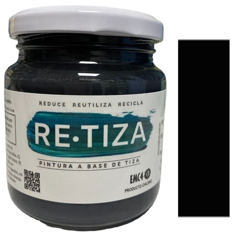 RETIZA - NEGRO PIZARRON 250 grs. Pintura Tizada/Vintage base agua mate