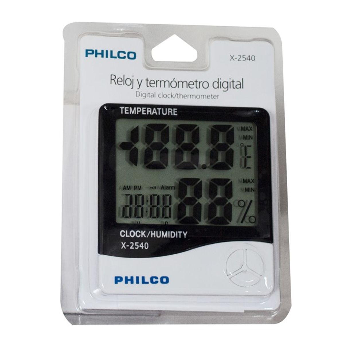 PHILCO - Reloj Digital Philco Termometro y Humedad