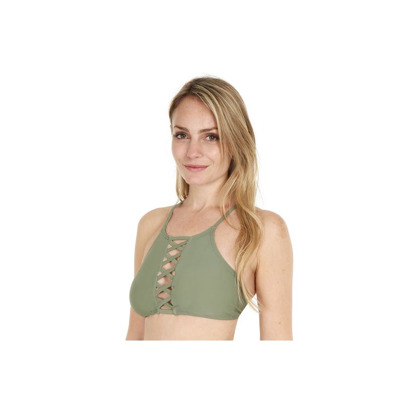 H2O WEAR - Traje de Baño Top High Neck H2O Wear Verde