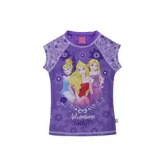 DISNEY - Polera Niña Manga Corta UV 50 Princesas Violeta