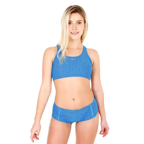 H2O WEAR - Traje de Baño Bikini Mujer Modelo Deportivo Turquesa - Azul Zafiro