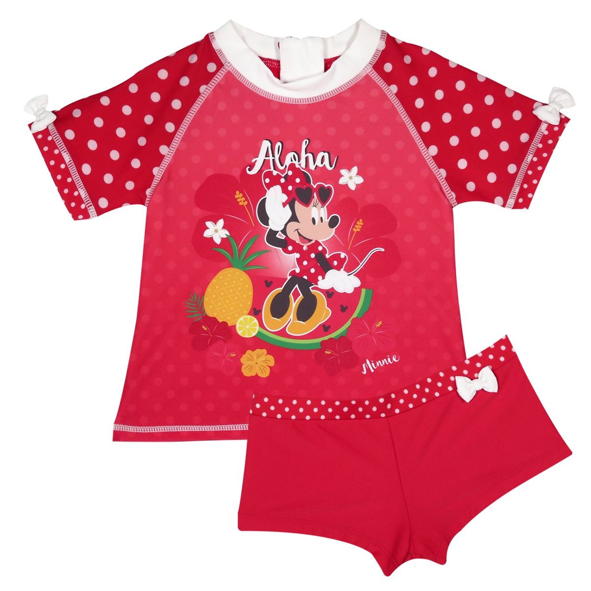 DISNEY - Traje de Baño Bebe Niña Set UV 30 Disney Minnie Rosa - Rosa