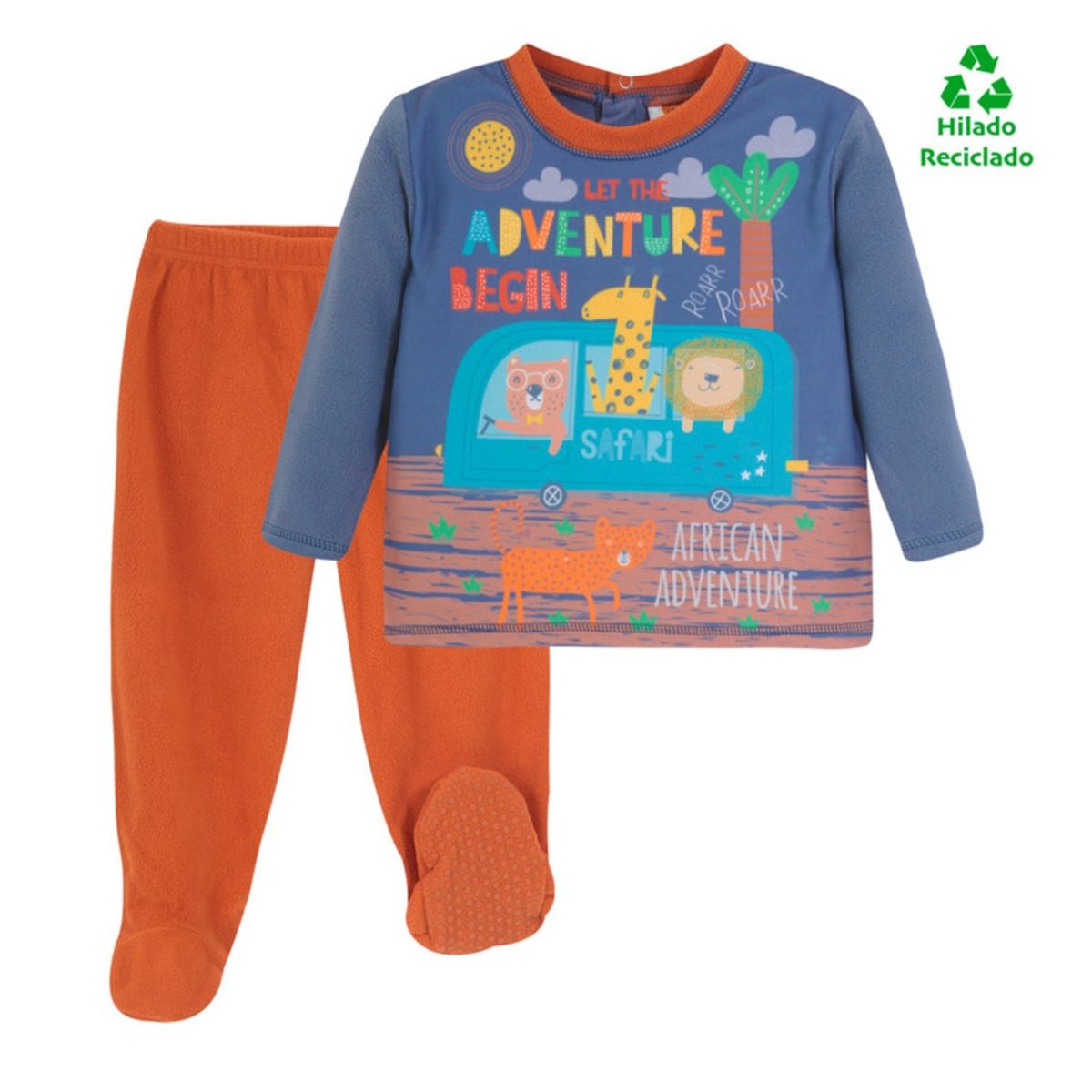 H2O WEAR - Pijama Bebé Niño Polar Sustentable H2O Wear Turquesa