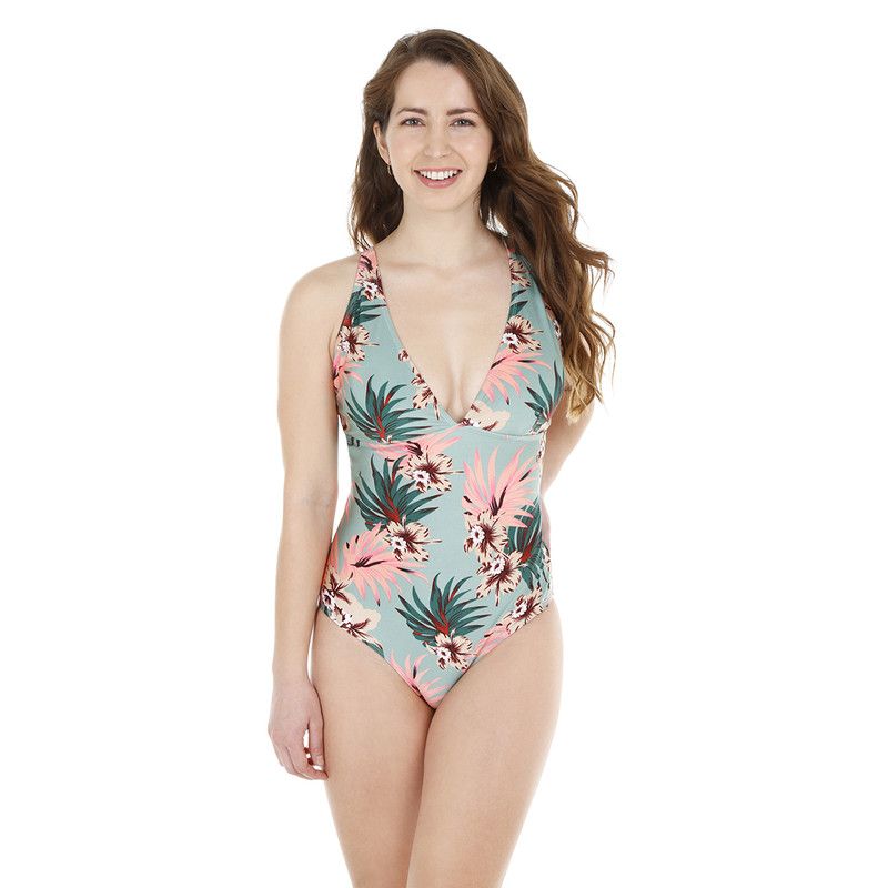 H2O WEAR - Traje de Baño Entero Mujer H2O Wear Halter Flores Verde - Verde