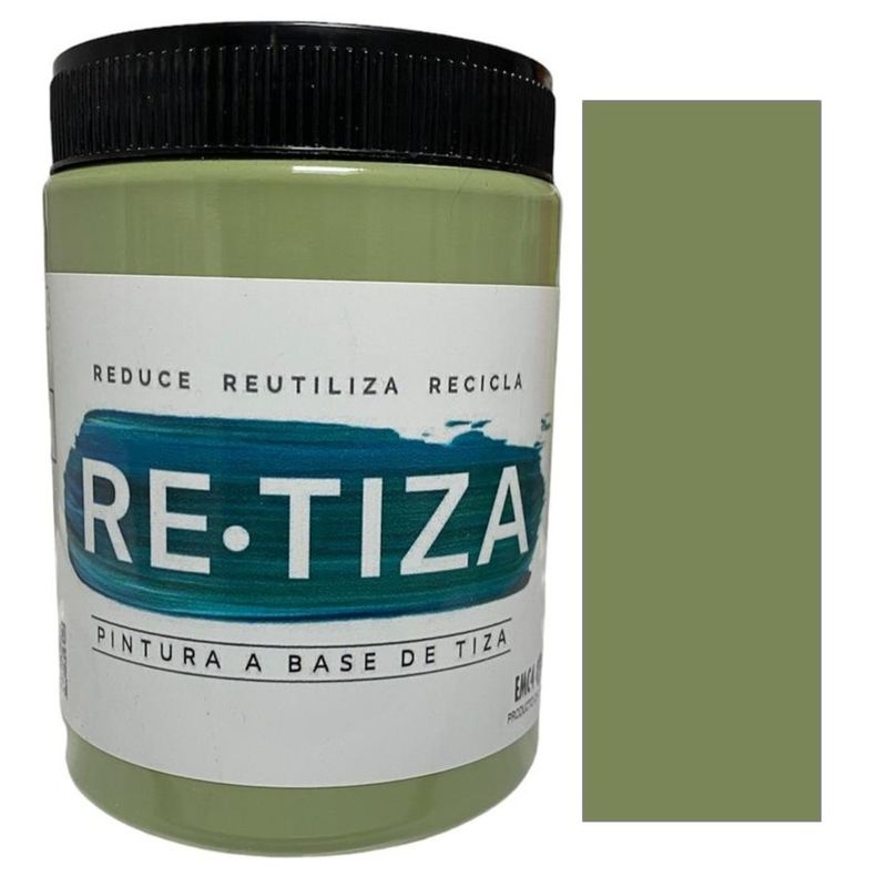 RETIZA - Pintura Tizada/Vintage TE VERDE 1 kilo. base agua mate decorativa