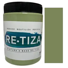 RETIZA - Pintura Tizada/Vintage TE VERDE 1 kilo. base agua mate decorativa