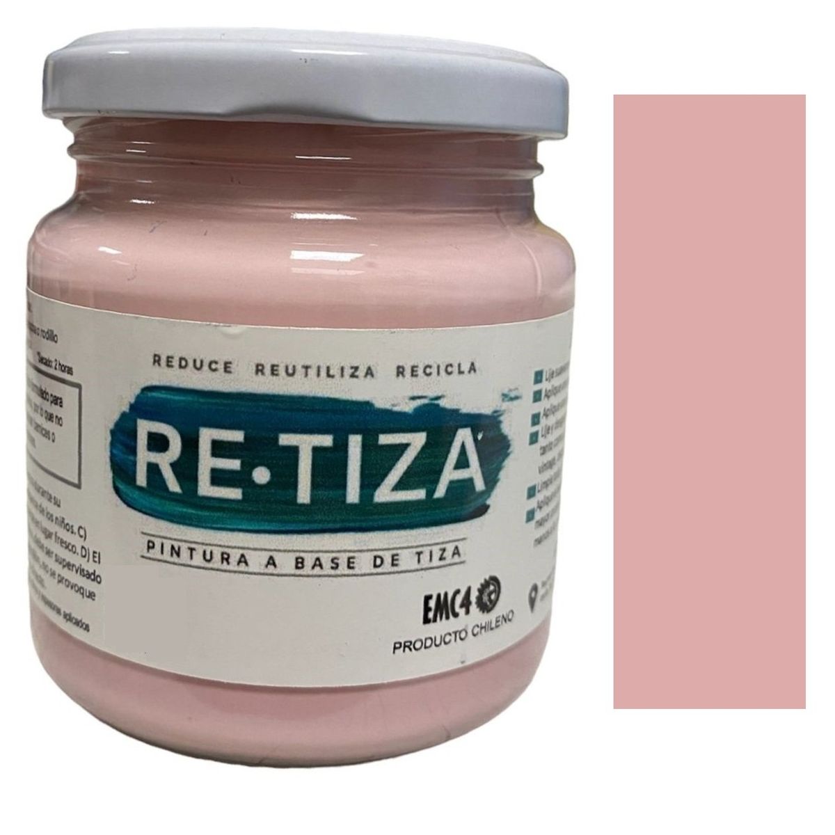 RETIZA - ROSA PASTEL-ROSADO  250 grs. Pintura Tizada/Vintage base agua mate
