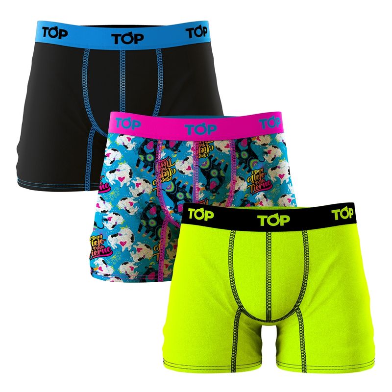TOP - Pack 3 Boxer Medio Microfibra Refranes Top C3