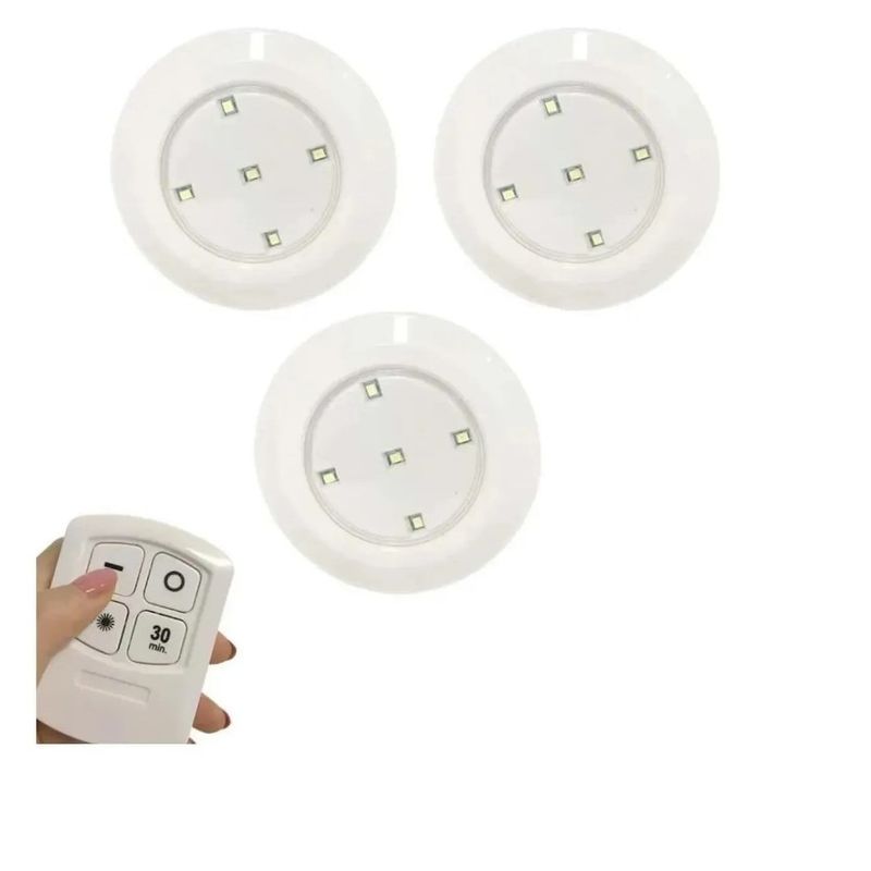 GENERICO - Set 3 Luces De Emergencia Led Control Remoto Inalambricas